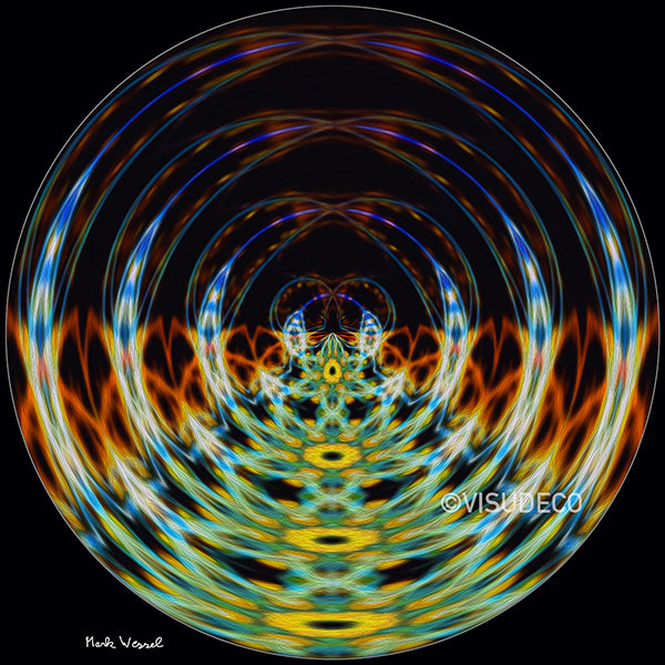 Abstract image titled - Crystal Ball - by Mark Wessel.