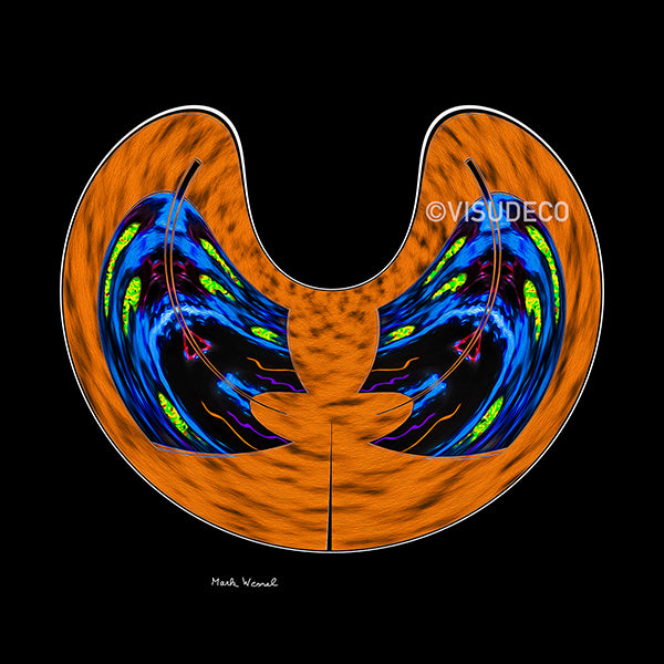 Abstract image titled - Fireproof - by Mark Wessel.