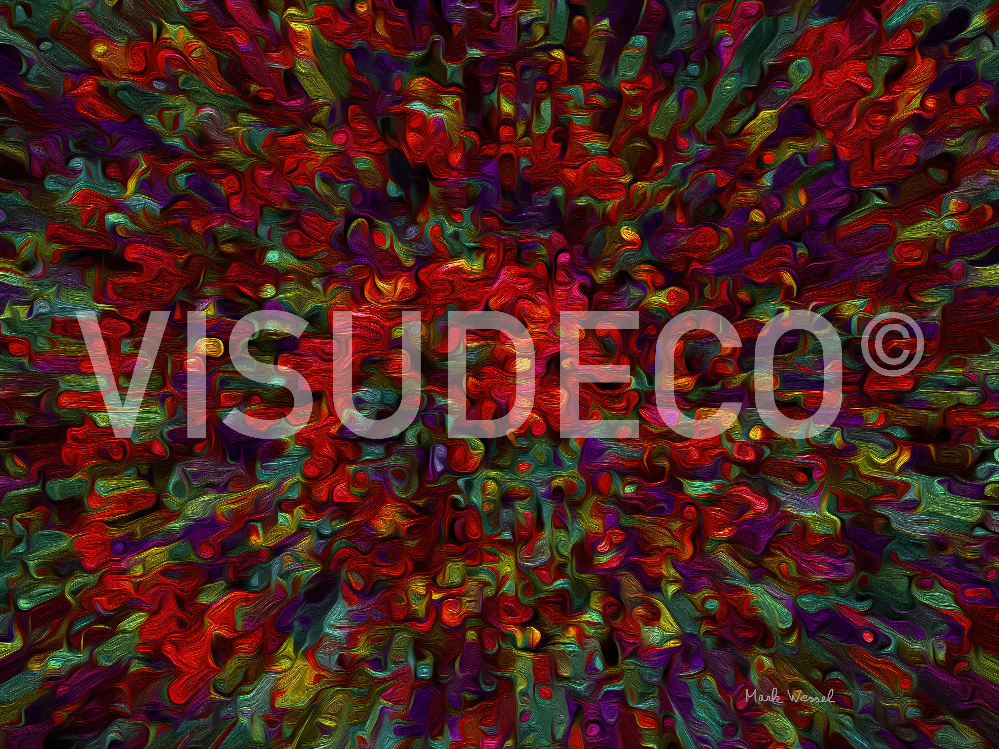 Splash - Framed & Mounted Print - with the VISUDECO® copyright text.