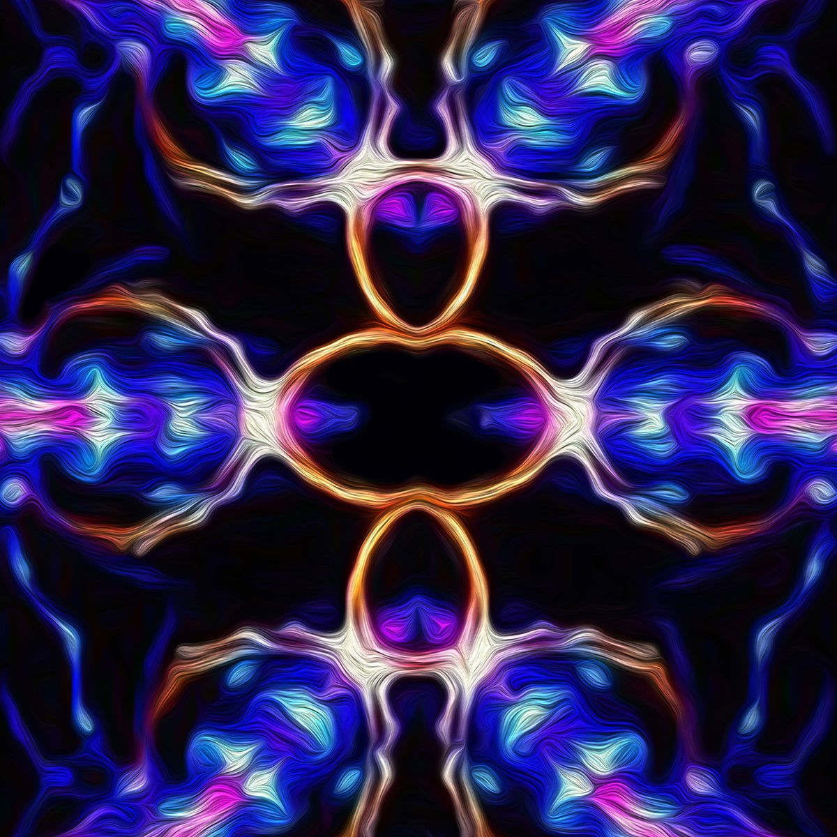 Synergy - Framed & Mounted Print - showing close up of part of image.