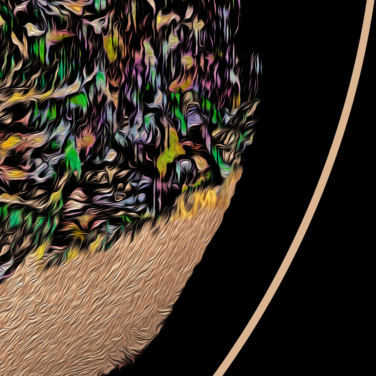 Tree of Life - Framed & Mounted Print - showing a close up of the image.