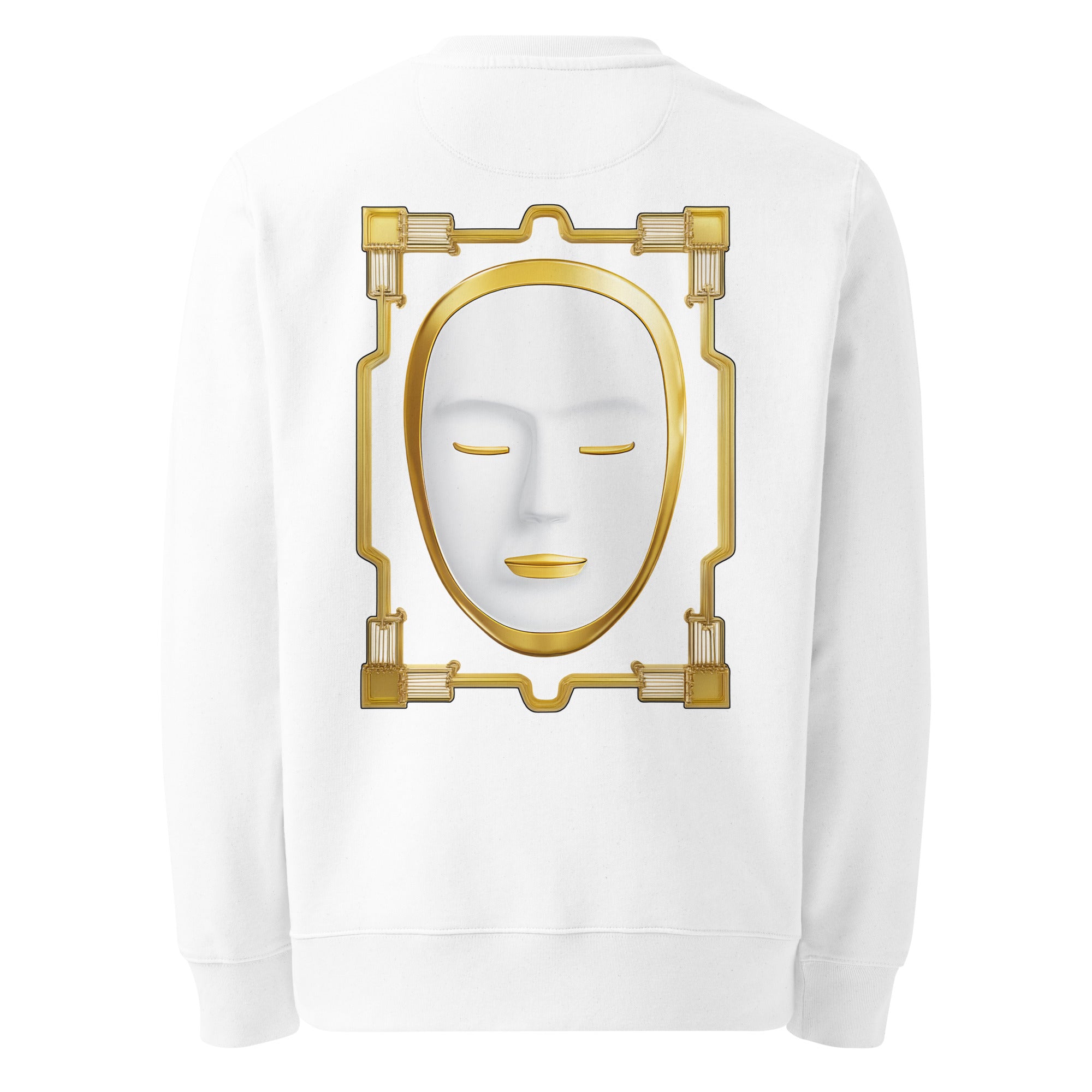 Sweet Dreams - Organic Cotton Sweatshirt in White, with print on the back and logo embroidered front