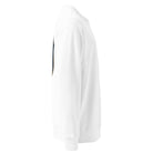 Organic Cotton Sweatshirt in white - seen from the right side.
