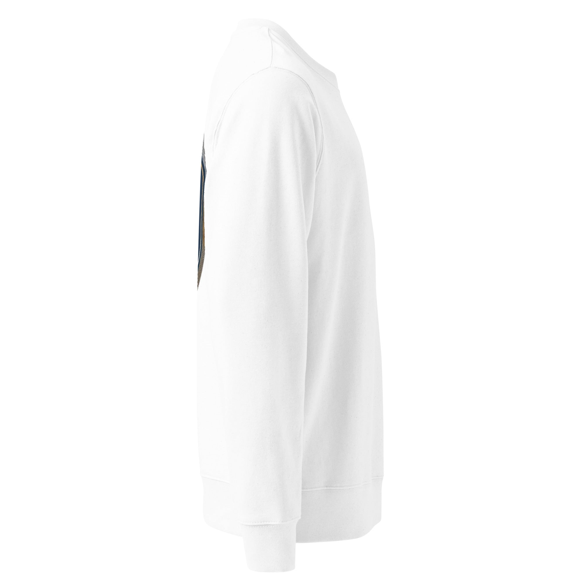 Organic Cotton Sweatshirt in white - seen from the right side.
