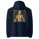 Golden Girl - Organic Cotton Hoodie in Navy Blue with a golden design on the back.