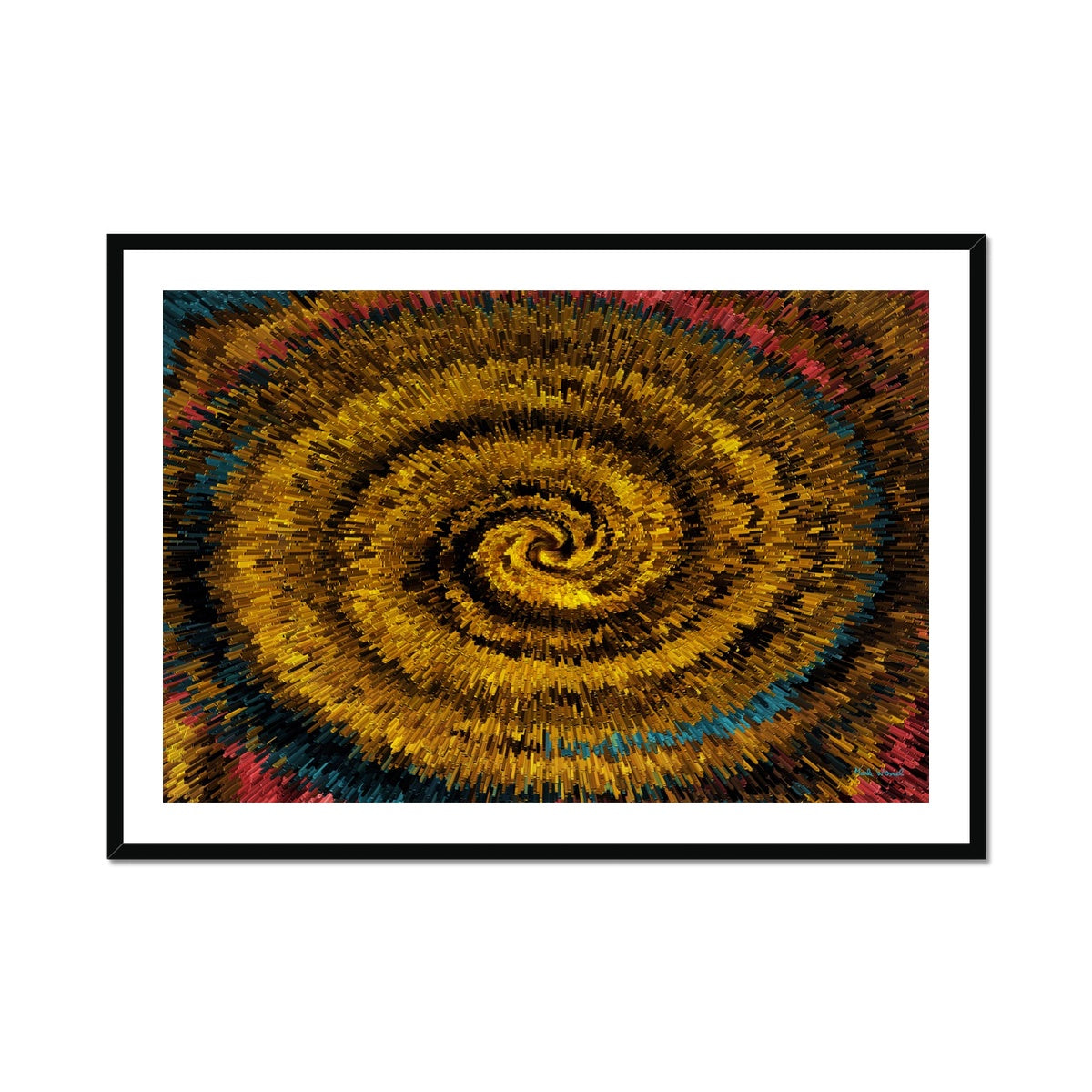 Effect 2B - Framed & Mounted Print - with black frame.