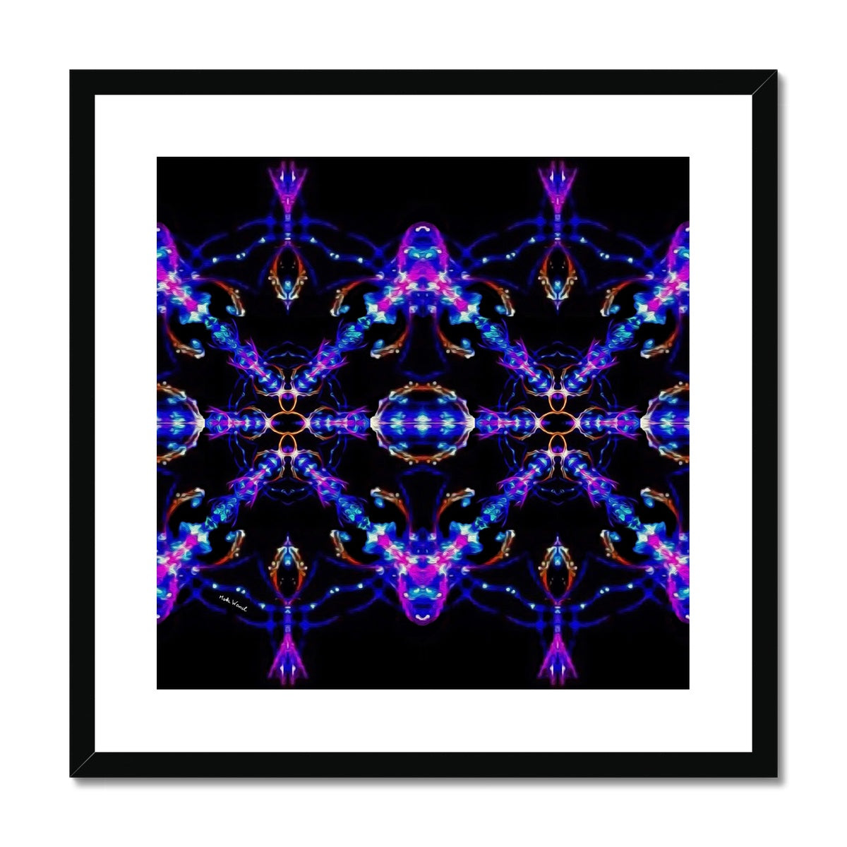 Synergy - Framed & Mounted Print - with a black -, wooden frame.