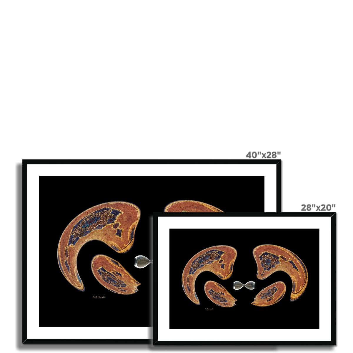 Now - Framed & Mounted Print - showing available sizes.