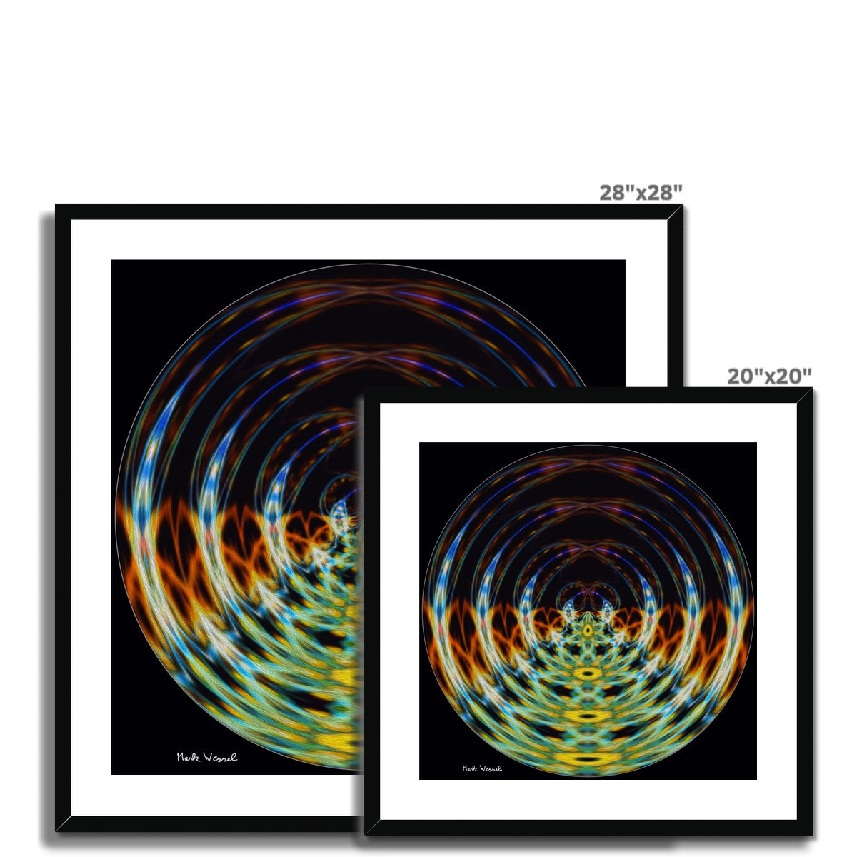 Crystal Ball - Framed & Mounted Print. Showing available sizes.