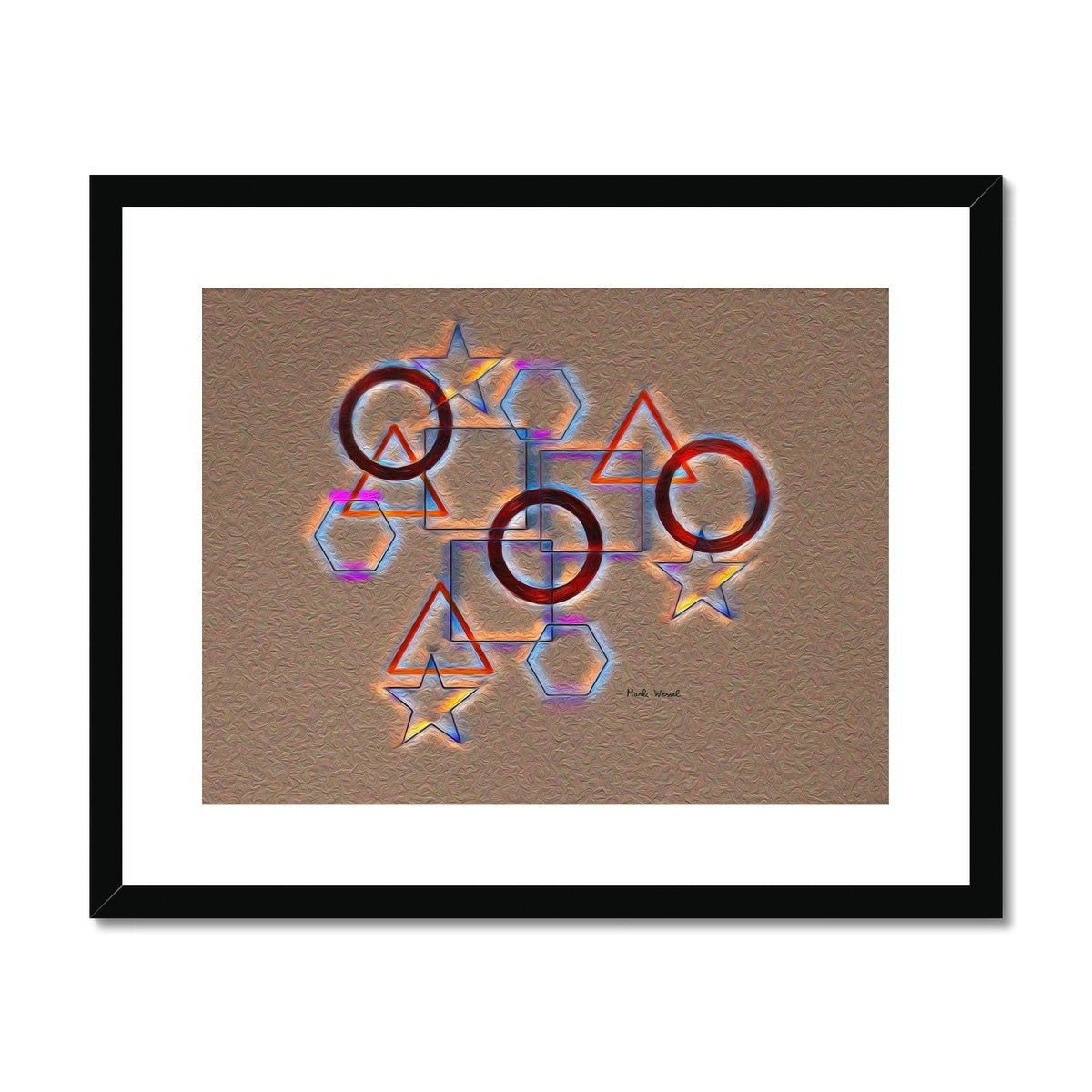 Beginnings - Framed and mounted print with black frame.