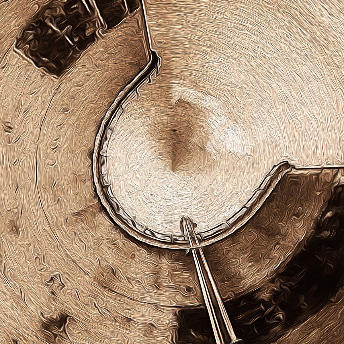 Tank - Framed & Mounted Print - showing a close up of the image.