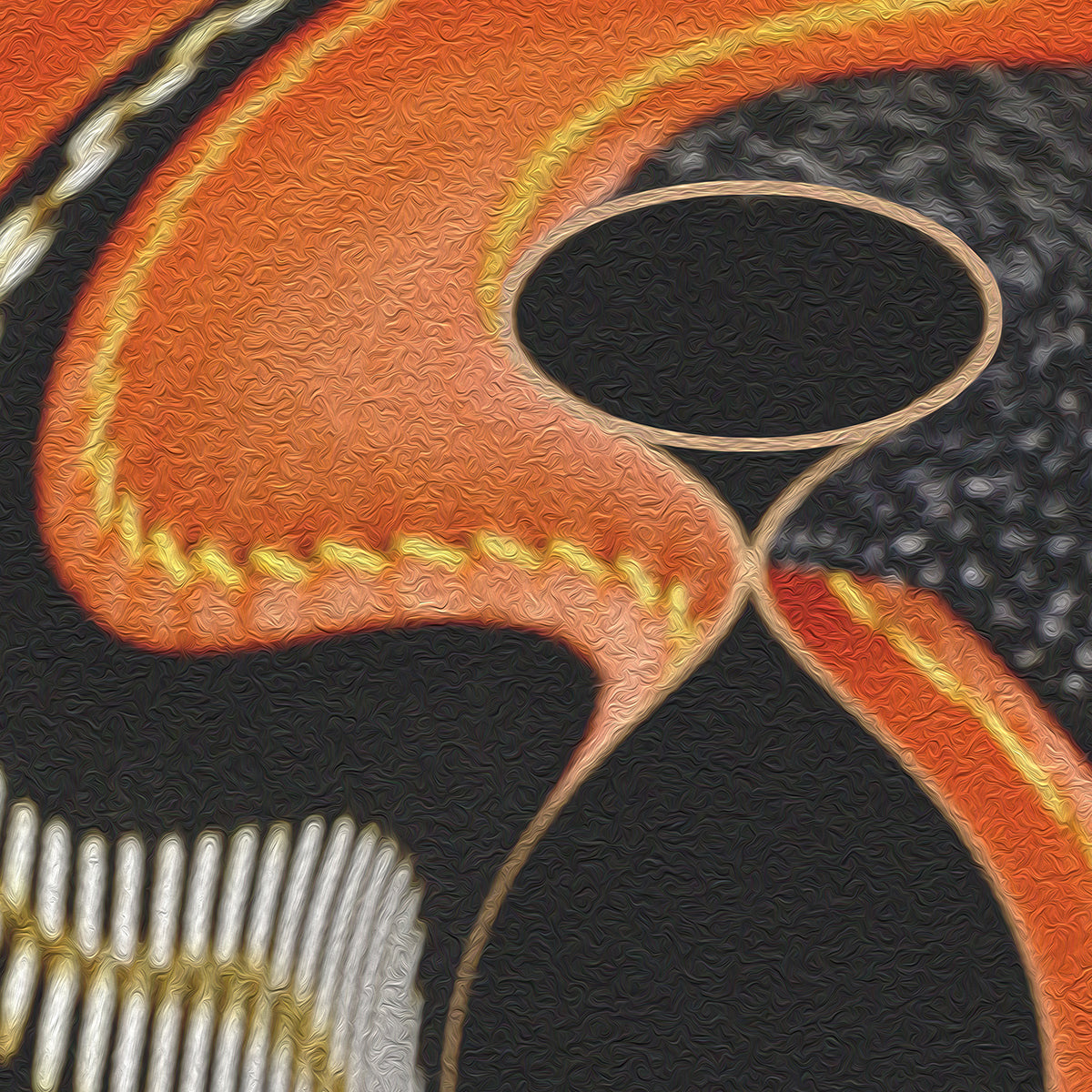 The Path - Framed & Mounted Print - showing a close up of the image.