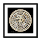 Waves - Framed & Mounted Print - with a black -, wooden frame.