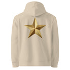 Star - Organic Cotton Hoodie in Desert Dust with a golden star design on the back.