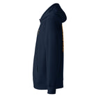 Organic Cotton Hoodie in Navy Blue shown from the left side.