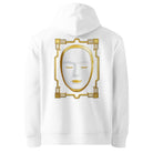 Sweet Dreams - Organic Cotton Hoodie in White with visudeco logo on the front and print on the back.