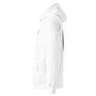 Organic Cotton Hoodie in white seen from the left side.