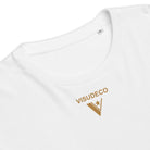 White t-shirt with VISUDECO logo in front.