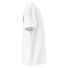 White t-shirt seen from the right side.