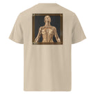 Golden Girl - Organic Cotton T-Shirt in Desert Dust with golden girl design printed on the back.