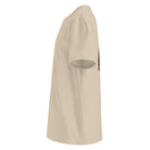 Organic Cotton T-Shirt in Desert Dust shown from the left side.