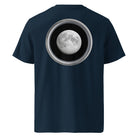 Moon - Organic Cotton T-Shirt in Navy Blue with a moon design on the back.