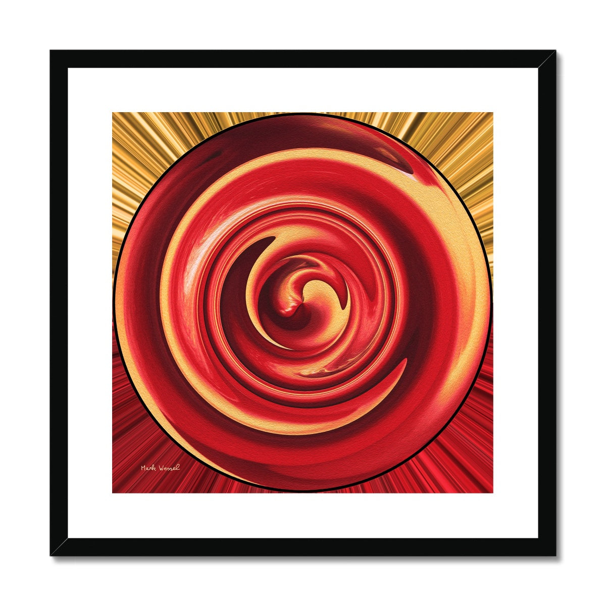 Passion - Framed & Mounted Print - with a black -, wooden frame.