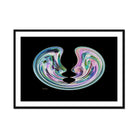 The Garden - Framed & Mounted Print - with a black -, wooden frame.