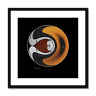 Traveler - Framed & Mounted Print - with a black -, wooden frame.