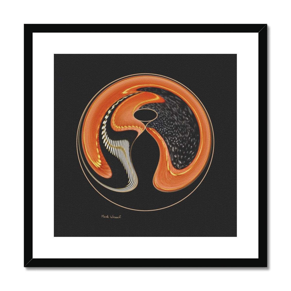 The Path - Framed & Mounted Print with a black -, wooden frame.