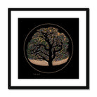 Tree of Life - Framed & Mounted Print - with a black -, wooden frame.