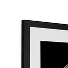 Fireproof - Framed & Mounted Print - showing upper left corner with black -, wooden frame.