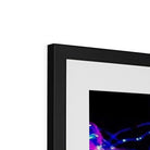 Synergy - Framed & Mounted Print - showing upper -, left corner with a black -, wooden frame.